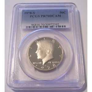 1978 S Kennedy Half Dollar 50 Cents Proof PR70 DCAM PCGS